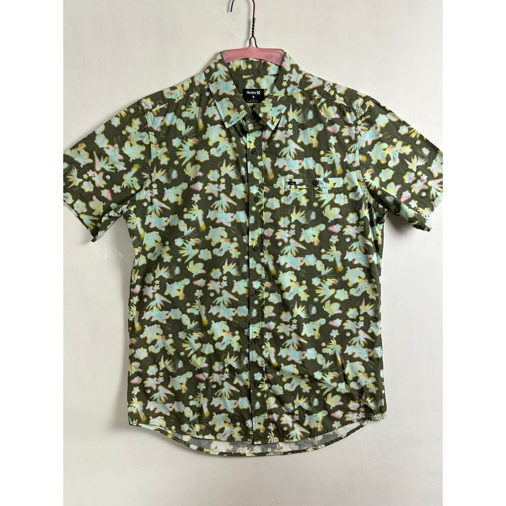 Hurley Men's Button Down Shirt Medium Floral